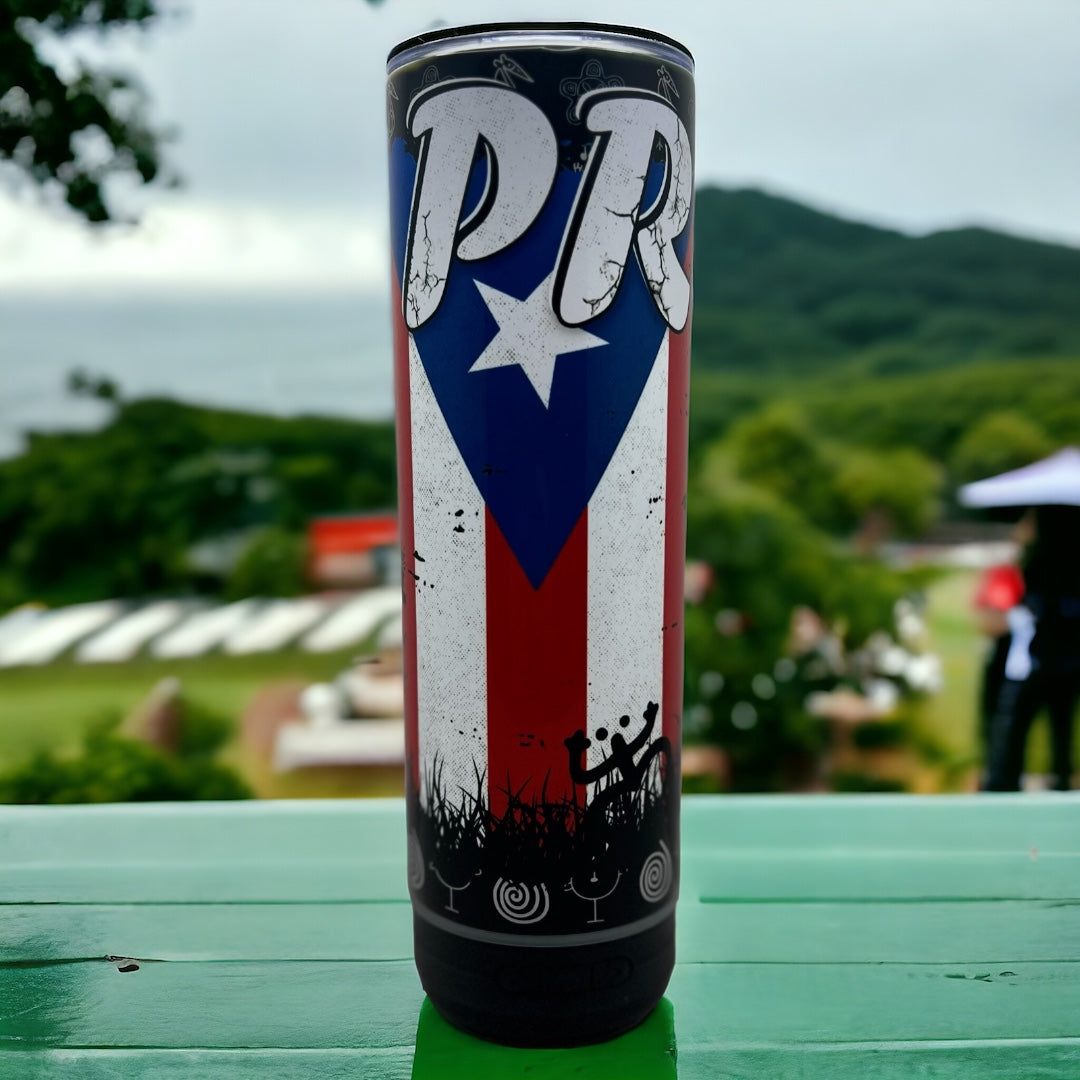 Puerto Rico 20oz Tumbler with speaker. 