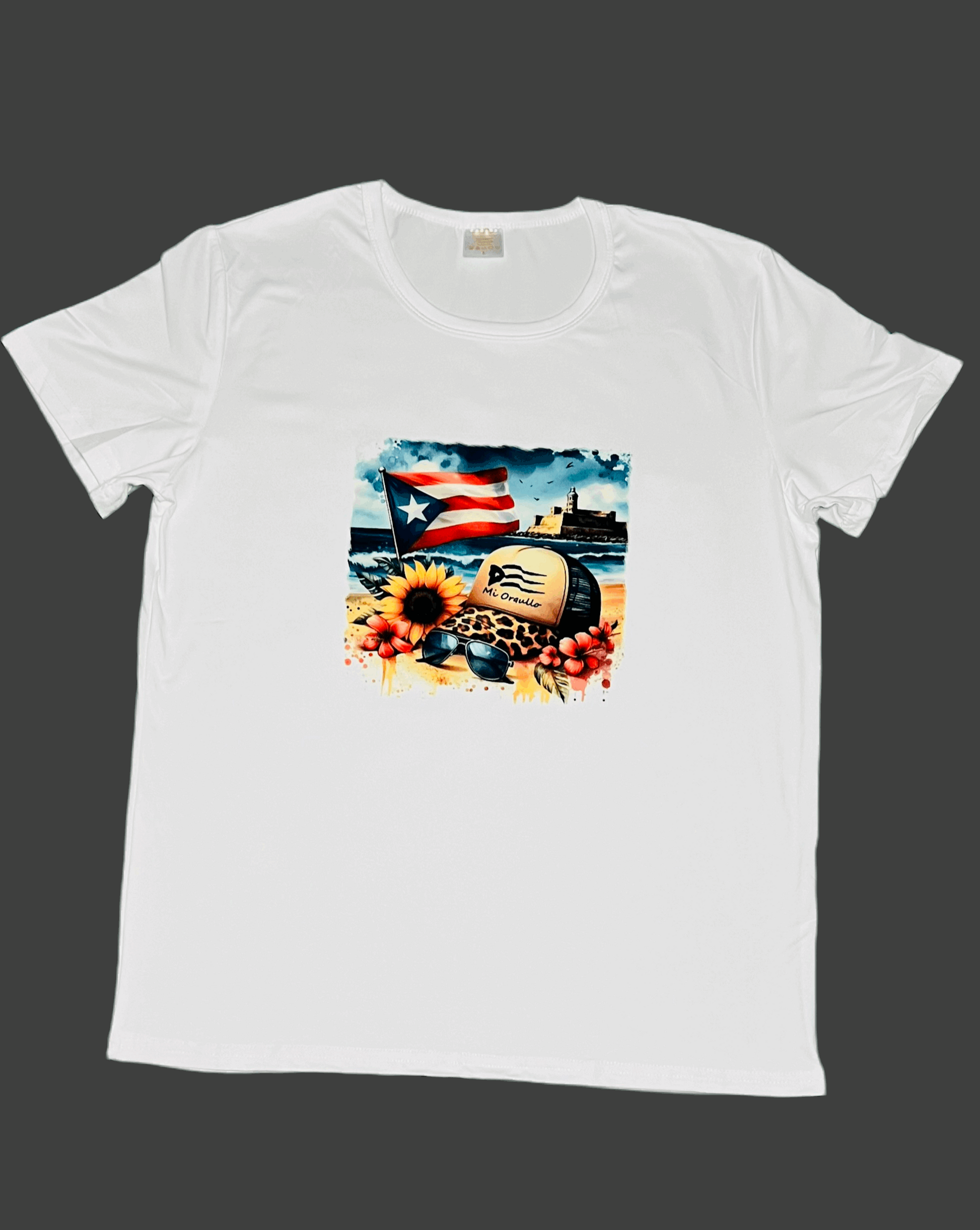 tshirt with a puertorican flag