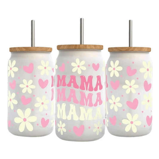 Mama Glass Can Wrap-16oz Glass Can 