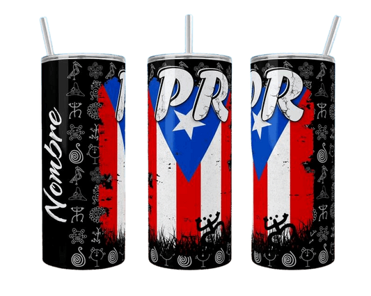 Puerto Rico Flag 20oz skinny Tumbler